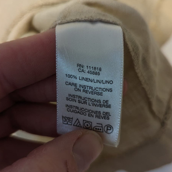 Michael by Michael Kors 100% Linen Beige Tunic Blouse - Picture 5 of 5